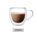 Copo de Vidro Dupla Parede Isolado – 5 Tamanhos, Copo para Café, Chá, Cerveja e Whisky – Copo Transparente Artesanal