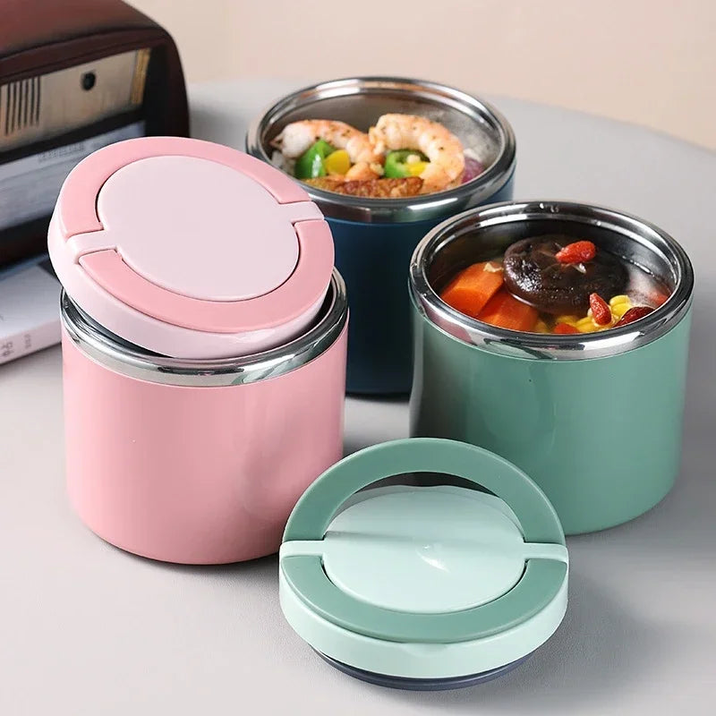 Pote Térmico de Alumínio 630/1000ml – Garrafa Térmica para Comida, Caixa Térmica de Almoço, Ideal para Manter Sopas e Alimentos Quentes para Crianças e Escola