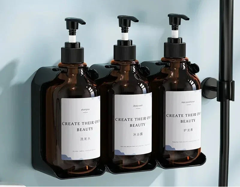 Conjunto de dispensador para sabonetes líquidos e shampoos