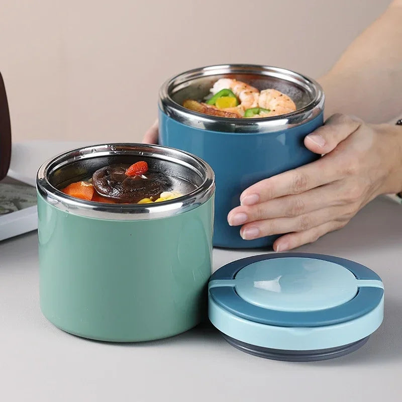 Pote Térmico de Alumínio 630/1000ml – Garrafa Térmica para Comida, Caixa Térmica de Almoço, Ideal para Manter Sopas e Alimentos Quentes para Crianças e Escola