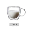 Copo de Vidro Dupla Parede Isolado – 5 Tamanhos, Copo para Café, Chá, Cerveja e Whisky – Copo Transparente Artesanal
