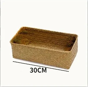 Cesta de vime para armazenamento multifuncional