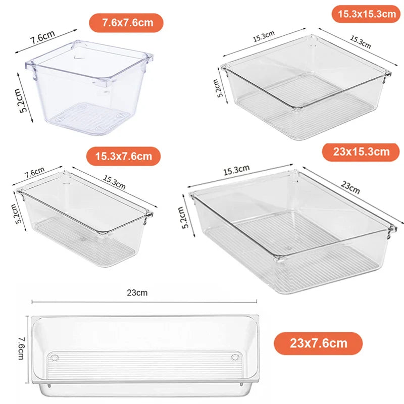 Organizador de acrílico para gavetas