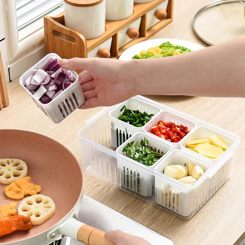 Organizador de geladeira para armazenamento de vegetais