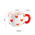 Caneca Criativa de Cerâmica 300ml - Estilo Coreano, Design de Flor Irregular, Feita à Mão - Ideal para Café, Chá e Café da Manhã