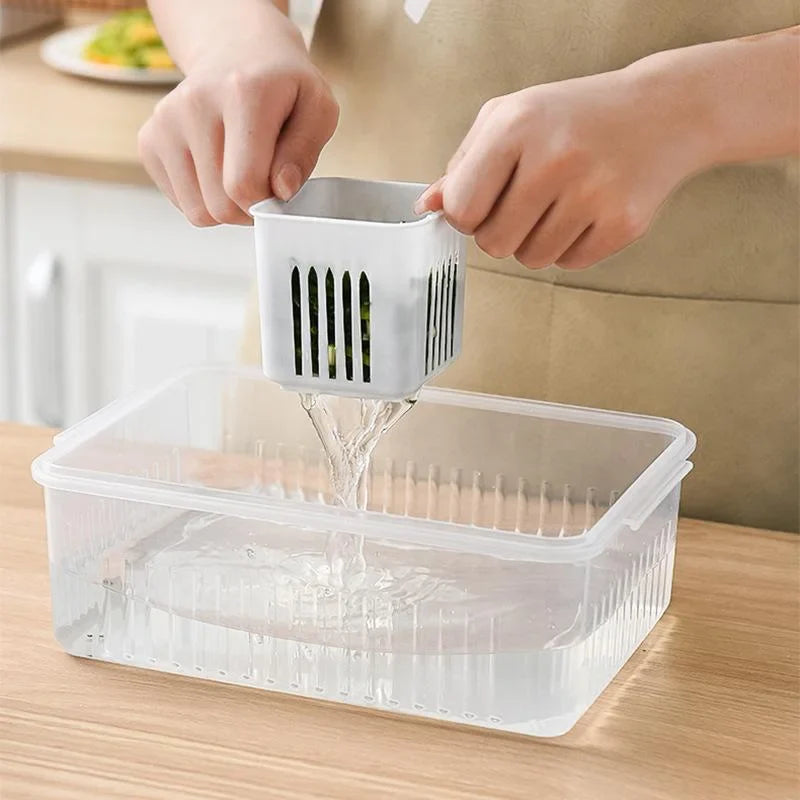 Organizador de geladeira para armazenamento de vegetais