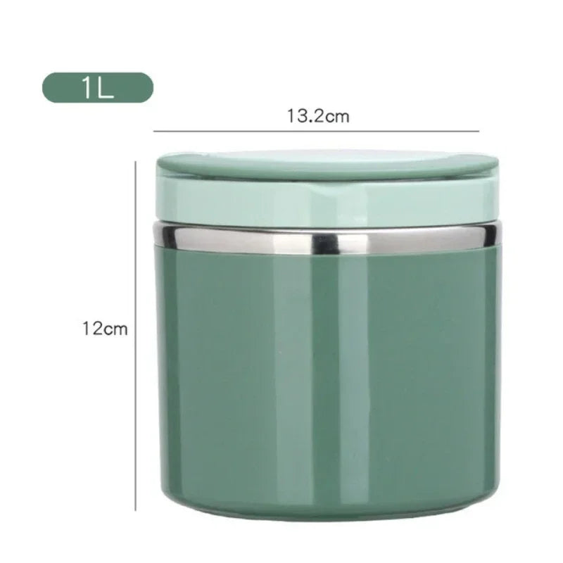 Pote Térmico de Alumínio 630/1000ml – Garrafa Térmica para Comida, Caixa Térmica de Almoço, Ideal para Manter Sopas e Alimentos Quentes para Crianças e Escola