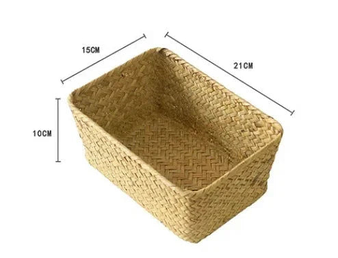 Cesta de vime para armazenamento multifuncional
