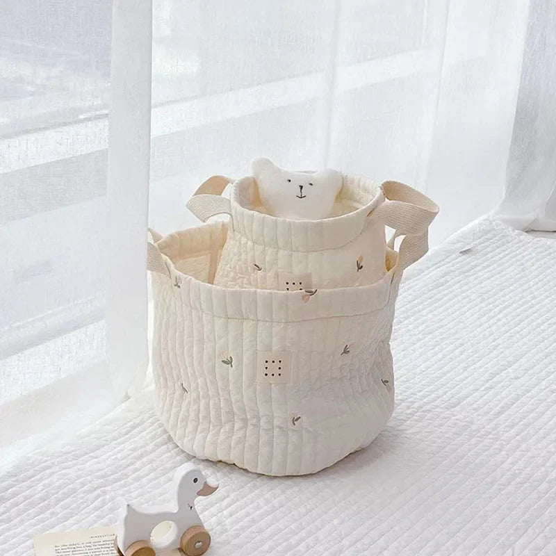 Cesto organizador para roupas e brinquedos