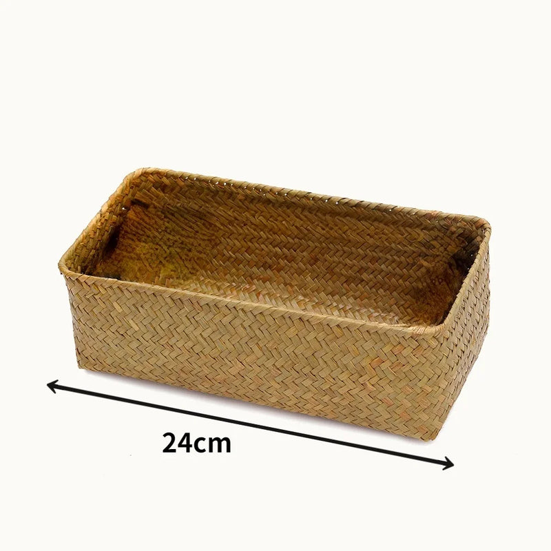 Cesta de vime para armazenamento multifuncional
