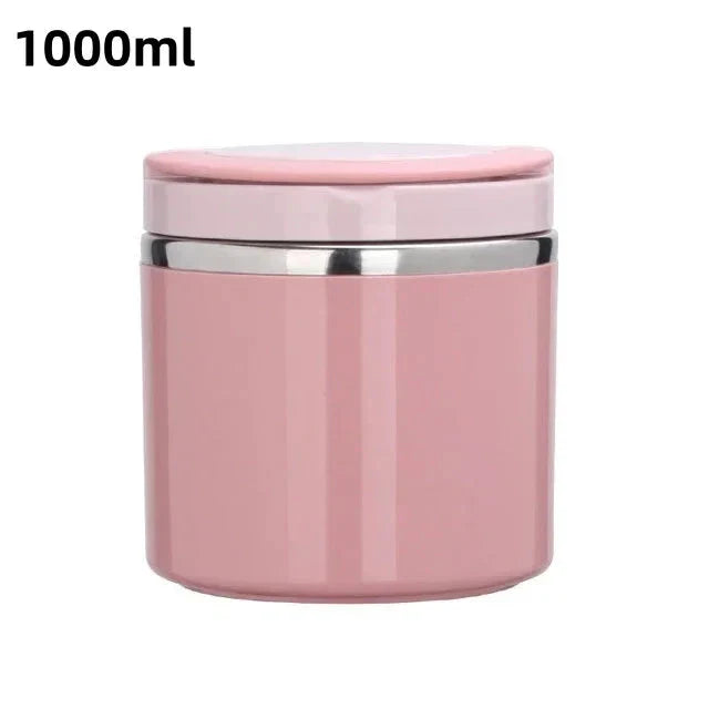 Pote Térmico de Alumínio 630/1000ml – Garrafa Térmica para Comida, Caixa Térmica de Almoço, Ideal para Manter Sopas e Alimentos Quentes para Crianças e Escola