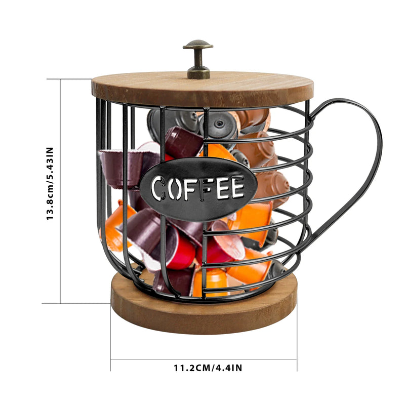 Suporte para cápsulas de café decorativo
