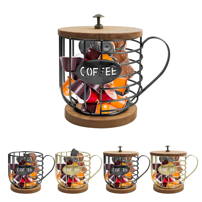 Suporte para cápsulas de café decorativo