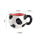 Caneca Criativa de Cerâmica 300ml - Estilo Coreano, Design de Flor Irregular, Feita à Mão - Ideal para Café, Chá e Café da Manhã