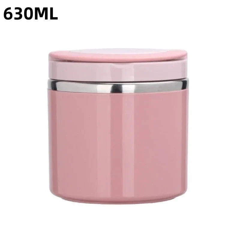 Pote Térmico de Alumínio 630/1000ml – Garrafa Térmica para Comida, Caixa Térmica de Almoço, Ideal para Manter Sopas e Alimentos Quentes para Crianças e Escola