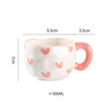 Caneca Criativa de Cerâmica 300ml - Estilo Coreano, Design de Flor Irregular, Feita à Mão - Ideal para Café, Chá e Café da Manhã
