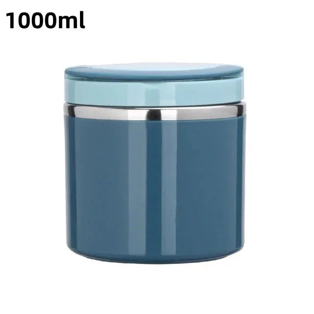 Pote Térmico de Alumínio 630/1000ml – Garrafa Térmica para Comida, Caixa Térmica de Almoço, Ideal para Manter Sopas e Alimentos Quentes para Crianças e Escola