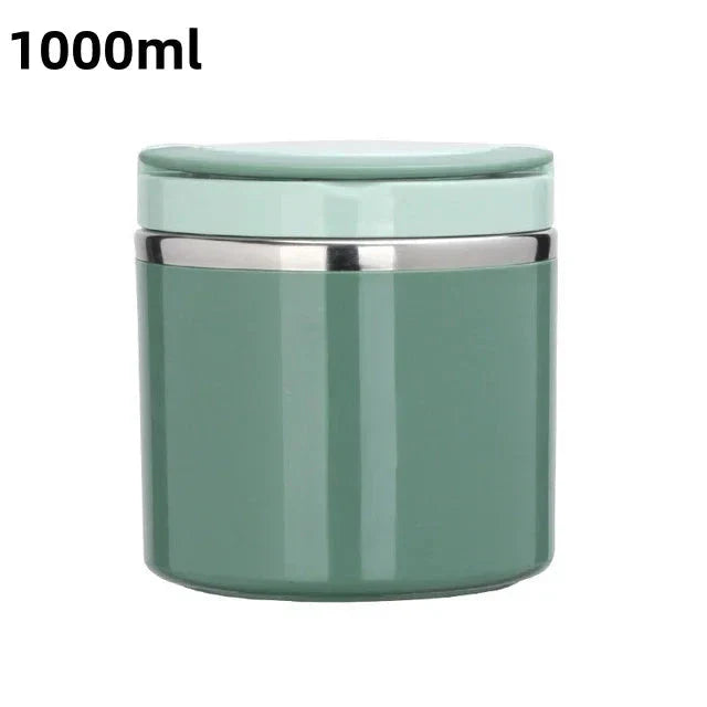Pote Térmico de Alumínio 630/1000ml – Garrafa Térmica para Comida, Caixa Térmica de Almoço, Ideal para Manter Sopas e Alimentos Quentes para Crianças e Escola
