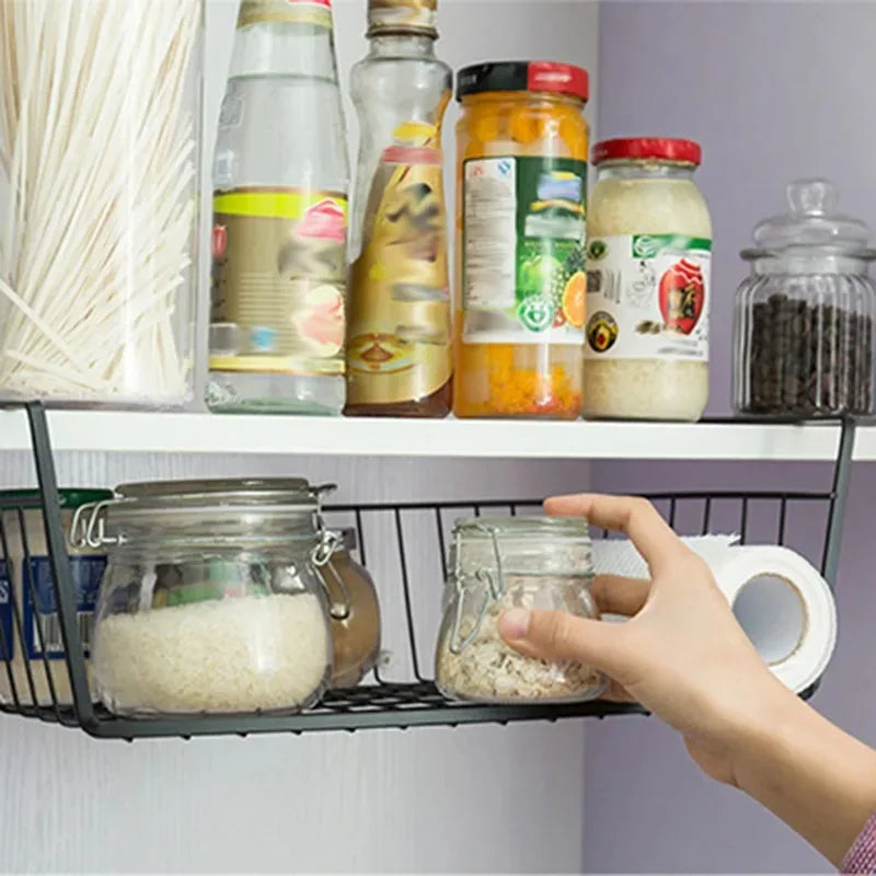 Cesta organizadora multifuncional para cozinha e banheiro