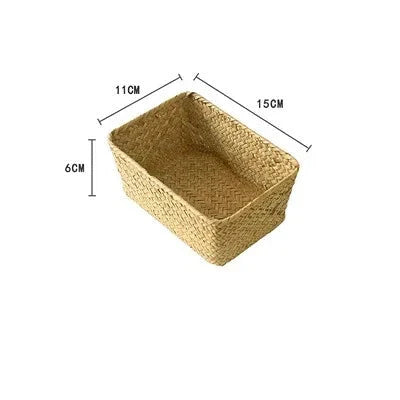 Cesta de vime para armazenamento multifuncional